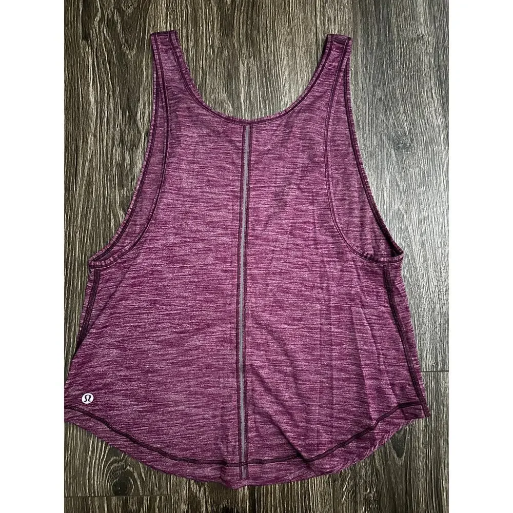 Lululemon Tank Top Womens Sz 4 Heather Purple Yoga Athleisure Running